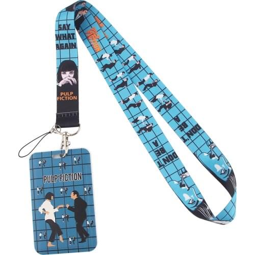 ER694 Movie Pulp Fiction Creative Lanyard Card Holder Student Hanging Neck Mobile Phone Lanyard Badge