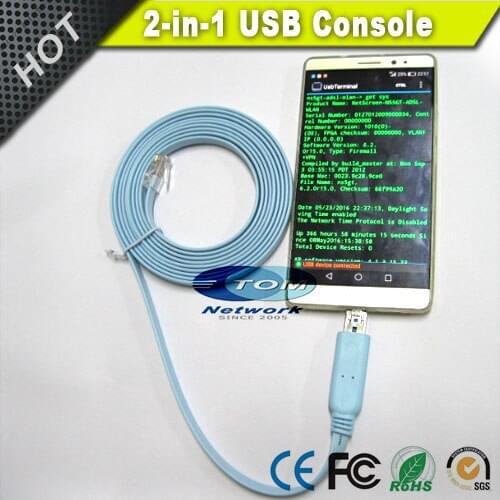 Classical FTDI FT232RL Chip Micro usb+USB to RJ45 console cable for Cisco and Juniper