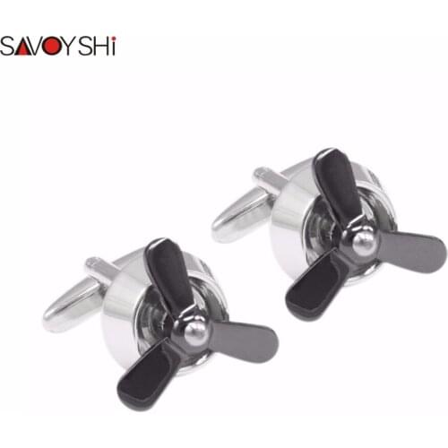 SAVOYSHI Fashion Whirling Propeller Blade Cufflinks for Mens Shirt Cuff Accessories High Quality Cufflinks Novelty Brand Jewelry
