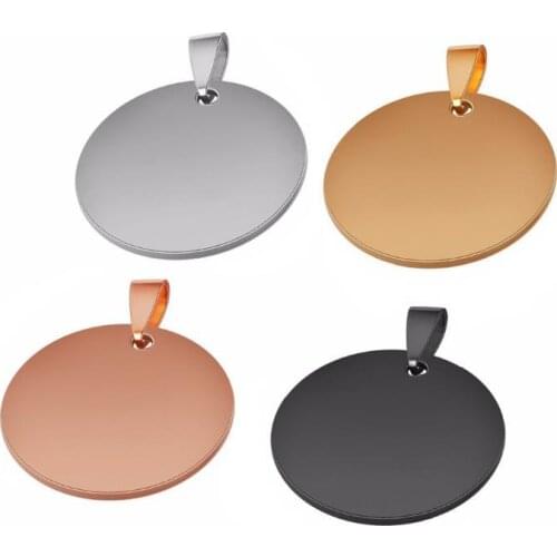 New Popular Pets Tag Round ID Card Metal Stainless Steel Pet Tags Durable Easy To Use Dog Tags Blank Dogs Cats Tag SN2397