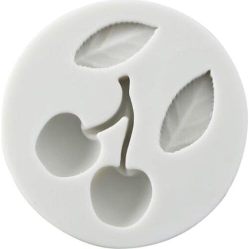 Cherry Leaves Silicone Mold Fondant Chocolate Mould Cake Sugarcraft Decorating Tools Baking Accessory