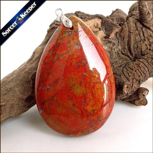 Collares New Pendant Necklace Natural Crystal Stone Bloodstone Beads Agates Necklace & Pendants Fashion Bijoux Women WS953