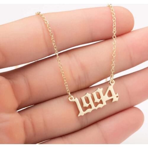 Number Necklaces Birthday Gift from 1990 to 2019 1994 1995 1996 1997 1998 1999 2000 2019 Year for Women Gift