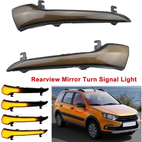 1pair Rearview Mirror Turn Signal Light For Lada GRANTA LED Dynamic Sequential Indicator Blinker
