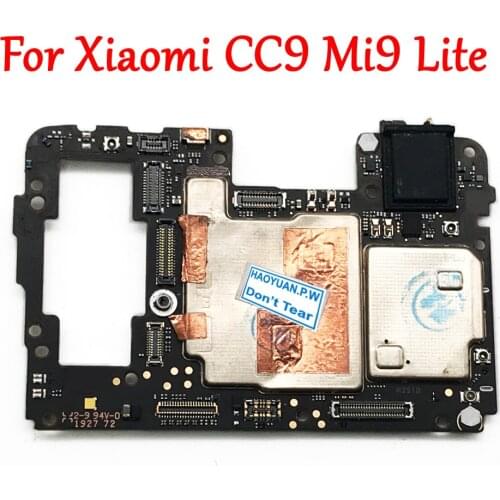 Tested Full Work Original Unlock Motherboard For Xiaomi CC9 MiCC9 Mi 9 Lite Logic Circuit Board Plate Global ROM