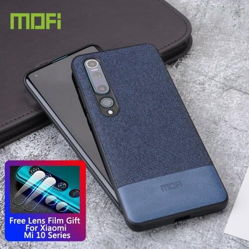 For Xiaomi Mi 10 case cover MOFi original xiomi Mi10 Pro shockproof fabric back cover soft silicone coque capas luxury cases