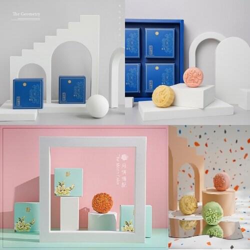 Photogrphy Props White Geometric Stereo Shooting Props Posing Ornaments Photography Table Cube Photography Prop Decoration