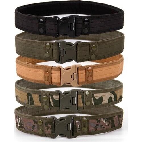 New Army Style Combat Belts Quick Release Tactical Belt Fashion Men Canvas Waistband Outdoor Hunting 7 Colors Optional 130cm