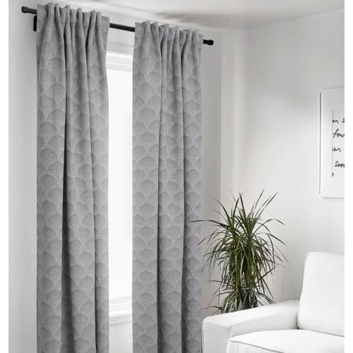 Kitchen linen multicolor curtains, bedroom window curtains a pair of 145x250 stripe / grey, living room solid waterproof curtain