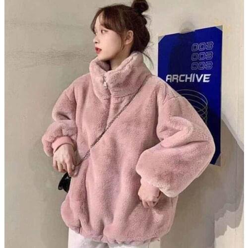 2021 Spring Sweatshirt Plus Size Womens Hoody Lambswool Womens Sweatshirt Turtleneck Autumn Korean Style Sweatshirts Women