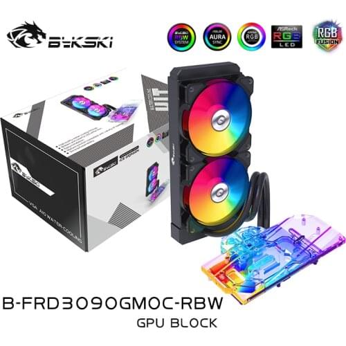 BYKSKI GPU AIO Water Block for GIGABYTE RTX 3080 3090 GAMING / EAGLE / VISIN OC / TURBO / With 240mm Radiator / PUMP / A-RGB Fan