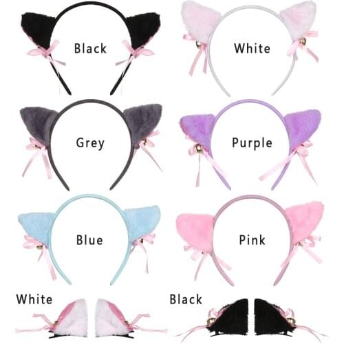 Cosplay Party Cat Ear Head Clip Halloween Orecchiette Club Bar Anime Cosplay Cartoon Hair Barrette Small Bell Hair Accessories