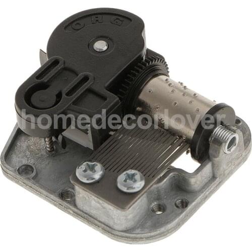 Wind Up Musical Movements Parts DIY Accessories for Music Box with Winder Screws Silver