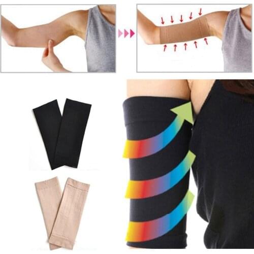 1 Pair Slimming Arm Shaper Women Girls Healthy Weight Loss Burn Fat Elastic Arm Shapers Sun Protection Arm Sleeves