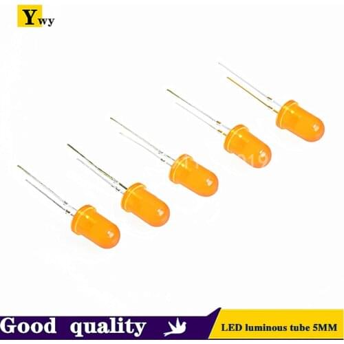100PCS/LOT 5MM orange light emitting tube LED light emitting tube orange light emitting tube orange LED light emitting tube LED