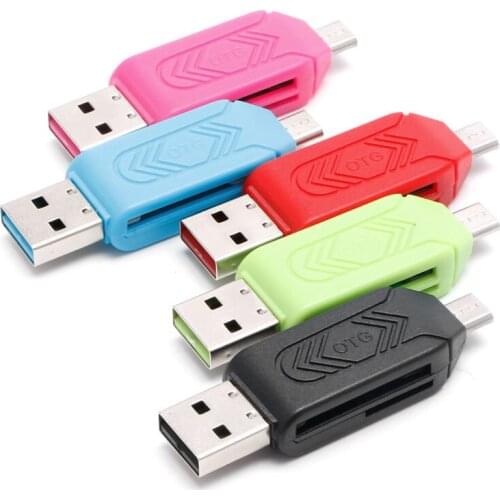 2-IN-1 Micro USB 2.0 OTG SDXC TF SD Memory Card Reader for android Smartphone PC