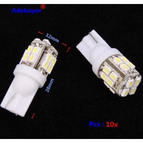 20 X T10 W5W 501 LED CAR/BOAT/MARINE Inverted Side Wedge car lamp bulbs door Interior Map clearance lights white high power 2W