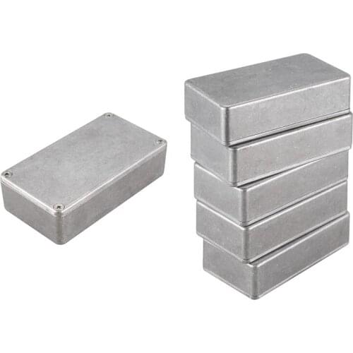 5 Pcs Guitar Effects Pedal Aluminum Stomp Box Enclosure for DIY Guitar Pedal Kit 1590B