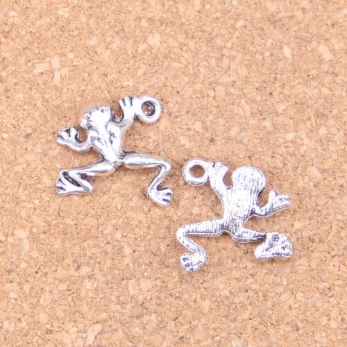 80pcs Charms frog 17x17mm Antique Pendants,Vintage Tibetan Silver Jewelry,DIY for bracelet necklace