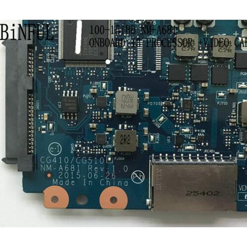 BiNFUL stock,CG410 / CG510 NM-A681 MAINBOARD FOR LENOVO 100-15IBD MOTHERBOARD, I3 cpu, gt920m (qualified ok)