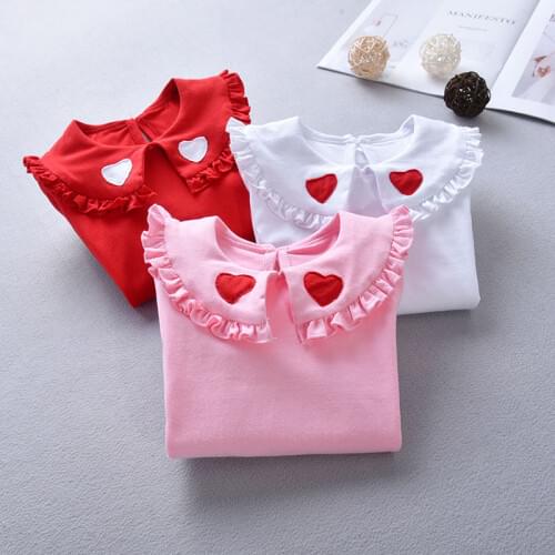 Girls Blouses Cotton Children Tops Spring Autumn Baby Girl Blouse Kids Clothes Girls Shirt Long Sleeve infant toddlers school