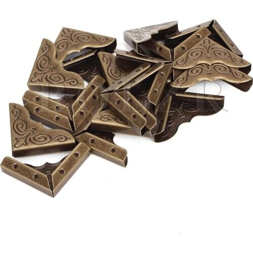 BQLZR 20pcs Elegant Bronze Album Edge Cover Corner Protector 25x4mm Ntebook Gards