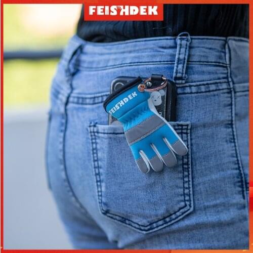 Keychain Genuine Leather Car Motorcycle Key Chain for Men Women with Reflective Suede Handmade Gift Accessories Glove Keychains