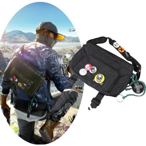 Game Watch Dogs 2 Marcus Holloway Cosplay Bag Adult Unisex Watch Dog Cosplay Costume Accessories