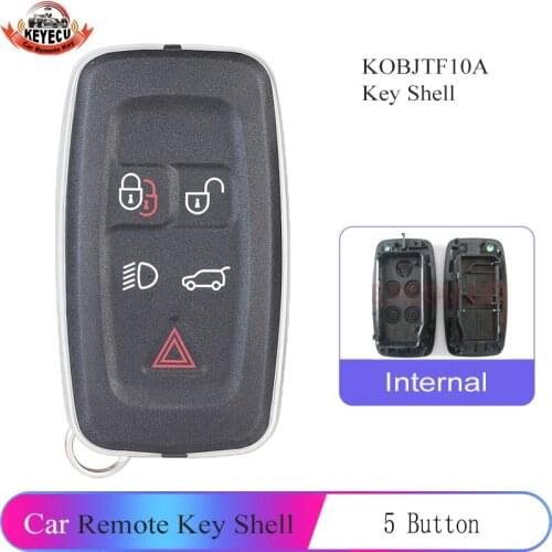 KEYECU Smart Remote Car Key Shell Case Fob 5 Button Replacement for Land Rover LR4 Range Rover Evoque/ Sport 2012-2015