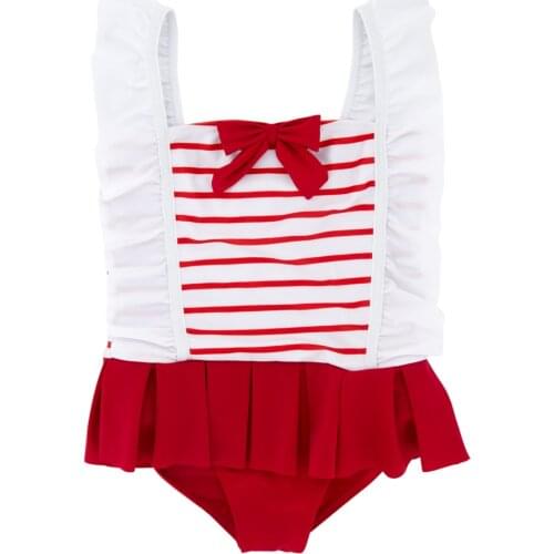 Honeyzone Maillot De Bain Fille Swimwear For Children Baby Girl Swimwear Bow One Piece Swimsuit Costumi Da Bagno Bambina