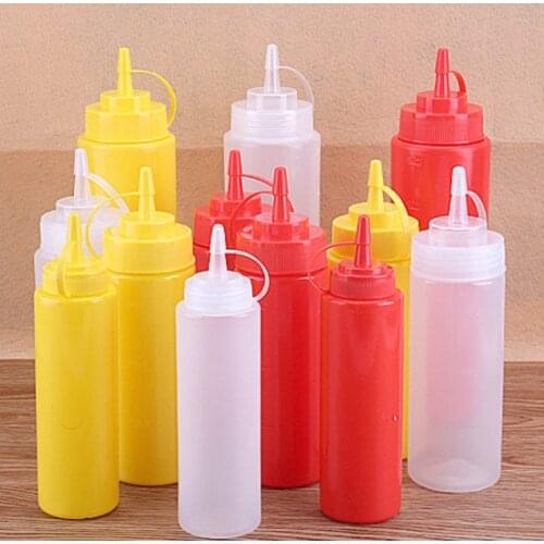 Condiment Dispenser Kitchen Cooking Tools Plastic Vinegar Seasoning Accessories Olive Oil Storage Jar Squeeze Bottle