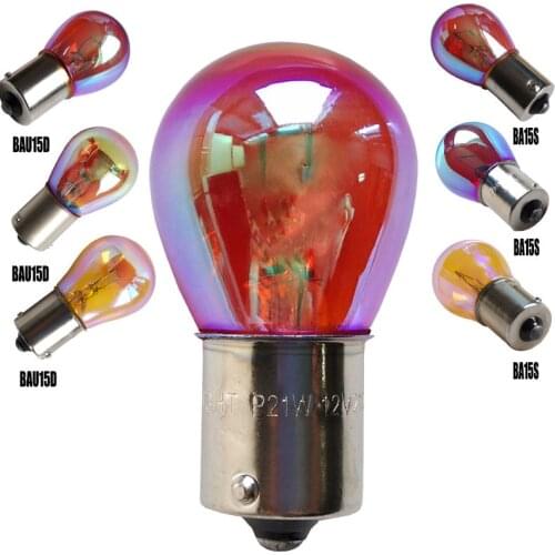 1Pc 12V Silver Fox Chrome Plated Mirror Invisible Bulbs BAY15D/BA15S/BAU15S 1156 1157 5W Car Turn Singal light Reverse Lamp