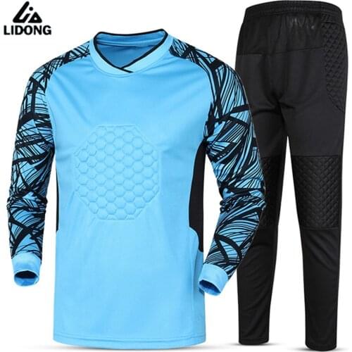 Soccer sets goalkeeper jerseys men football Survetement tracksuit goal keeper uniforms goalie sports training pants DIY Custom