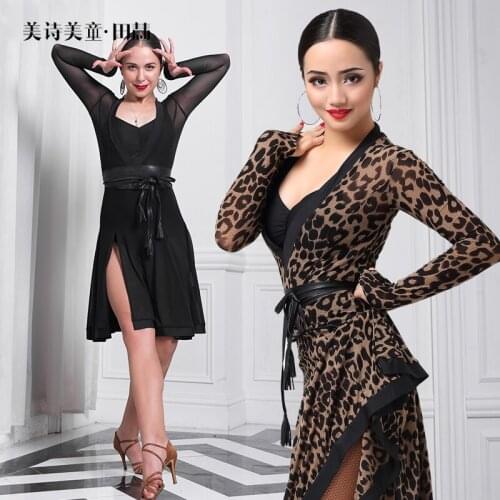 Latin Dancer dress uniforms practice deep V dresses