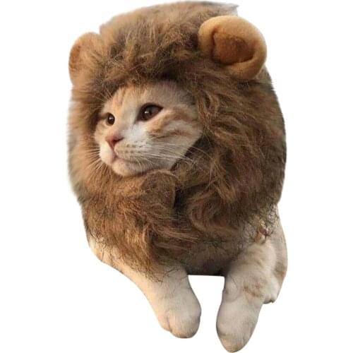 Creative Cute Mane With Ears For Cats, Small Dogs Or Puppies Halloween Party Festival Siz Animal Kawaii Pet Supplies Accessories
