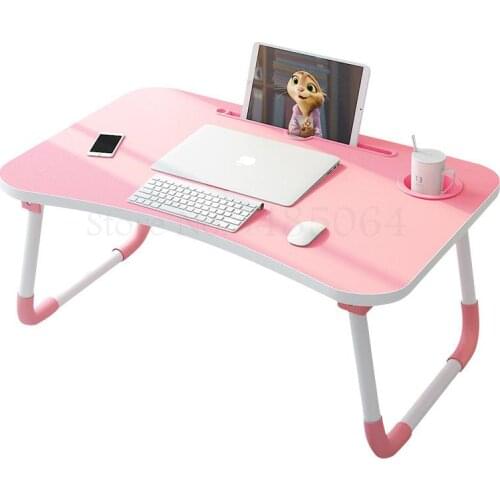 Bed Small Table Dormitory Desk Bed Computer Folding Table Small Table Board Dormitory College Student Large Lazy Table