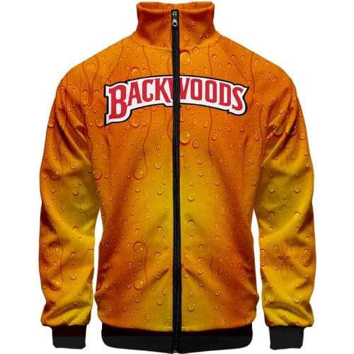 New 3D Cigar Beer BACKWOODS Zipper Jackets Casual Hoodies Fashion Harajuku Autumn Spring Clothes Sweatshirt Streetwear Jacket