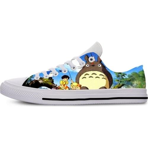 2019 Hot Cool Fashion High New Summer Sneakers Handiness Casual Shoes 3D Print Cartoon Funny Cute Totoro Hayao Miyazaki Ghibli