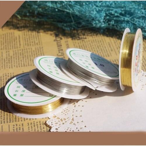 Jewelry Findings 1 Roll 0.25mm Copper Wires Silver Beading Wire For Jewelry Making