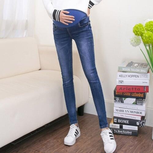 Fashion Maternity Clothes Elastic Maternity Jeans Skinny Pregnancy Pants for Pregnant Women Spring Autumn Trousers Clothing