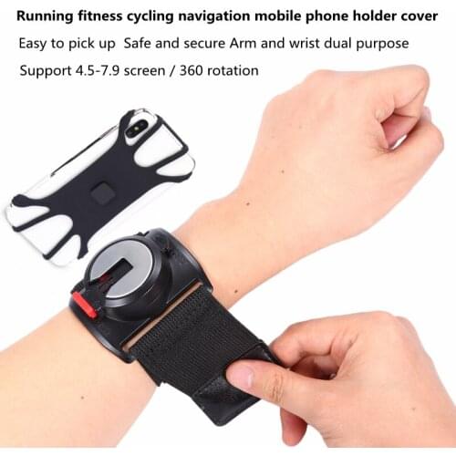 Running Armband Mountaineering Riding Bracket Cover Rotatable Armband Mobile Phone Holder Fitness Sports Arm Cover Wrist Bag