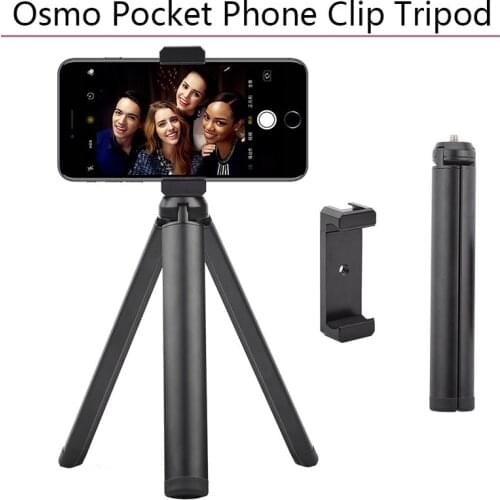 Desktop Self-timer Fill Light Metal Phone Clip for Osmo Pocket Mount Tripod Handheld Gimbal Parts for DJI Osmo Pocket