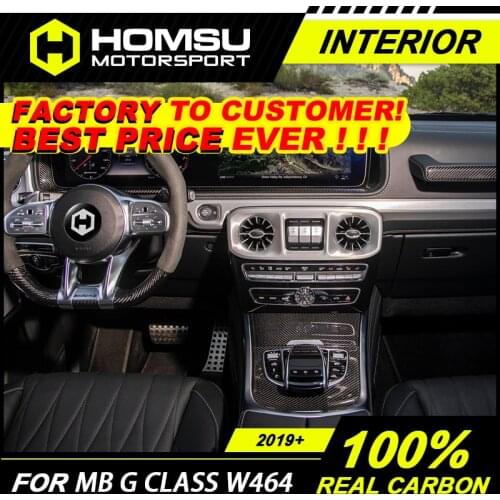 100% Real Carbon Fiber Interior Trim for MB G Class X Dash Kit Central Console Cover Door Handle trim dashboard cover
