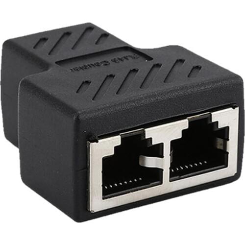 1 To 2 Ways RJ45 LAN Ethernet Network Adapter Splitter Connector RJ45 Coupler For Computer LAN ITV Router POE Camera