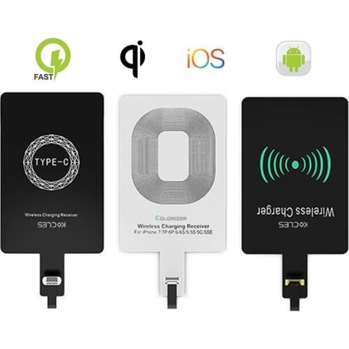 Adaptador de cargador inalámbrico Universal, Micro USB tipo C, para Samsung, huawei, iPhone, Xiaomi, Receptor de carga inalámbri