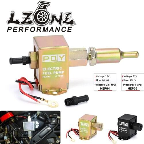 Universal 12V Electronic Inline Fuel Pump 4-7PSI High Pressure 90LPH Gas Petrol Diesel Compatible 40104 40106 40107 P502