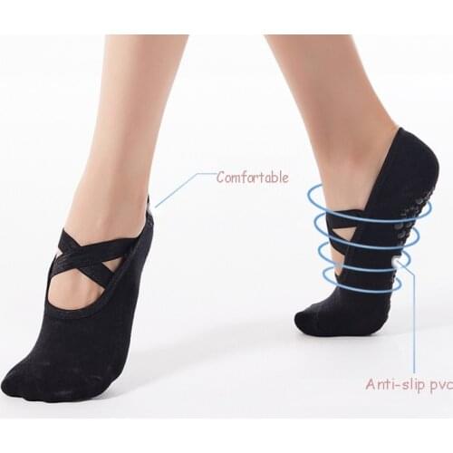 Premium Cotton Yoga Socks Professional Anti-Slip Sport Socks Bandage Sports Girls Ballerina Dance Socks For 35-39 yards