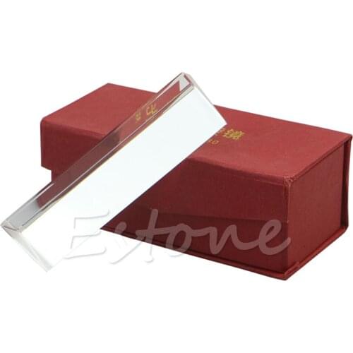 10cm 4" Optical Glass Triple Triangular Prism Physics Teaching Light Spectrum