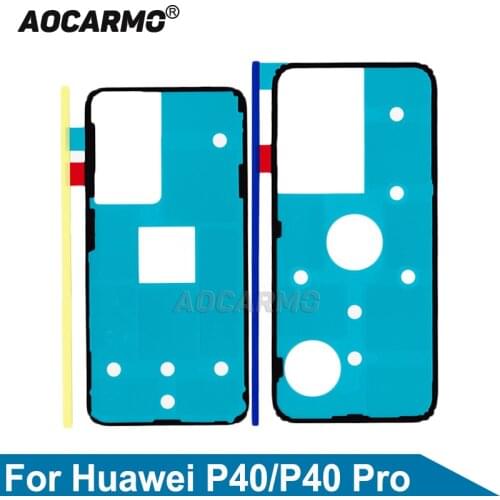 Aocarmo For Huawei P40 / P40 Pro Back Battery Cover Adhesive Glue Tape Sticker Replacement