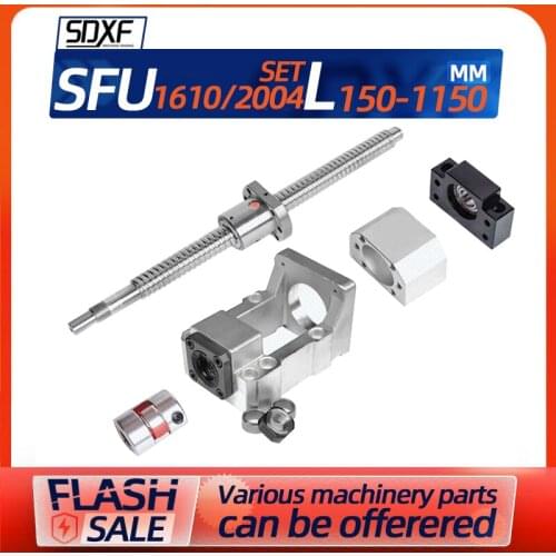 1PC Precision ball screw servo stepper motor all-in-one seat set screw round hole nut 1610 2004 linear guide slide module